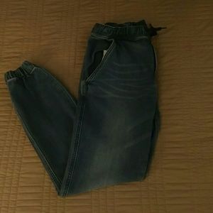 Denim joggers